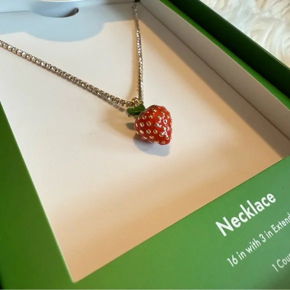 Target x Kate Spade Strawberry Necklace - Picture 6 of 8